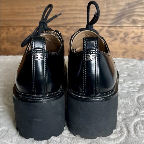 Sam Edelman Monna Sz 8 Black Lug Sole Loafers Y2K Platform Emo EUC H8502S1001 - Picture 10 of 13